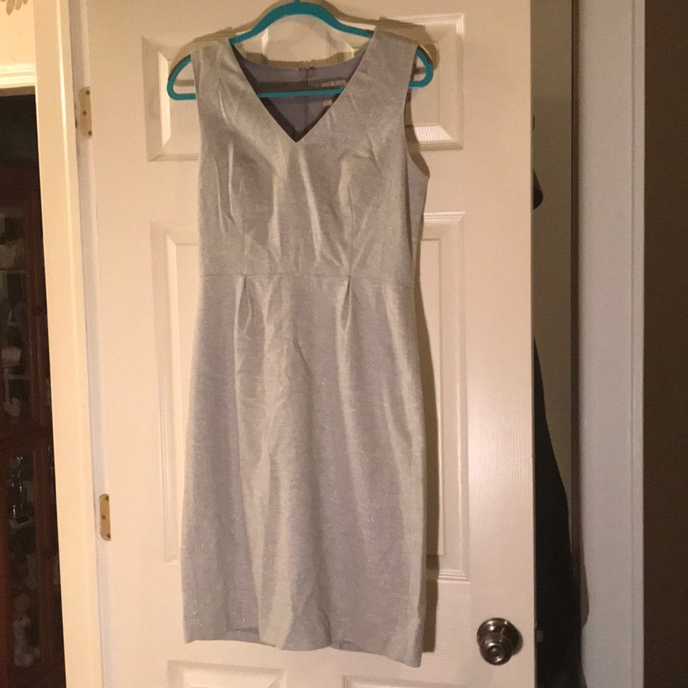 Banana Republic silver sparkle sheath dress size 8